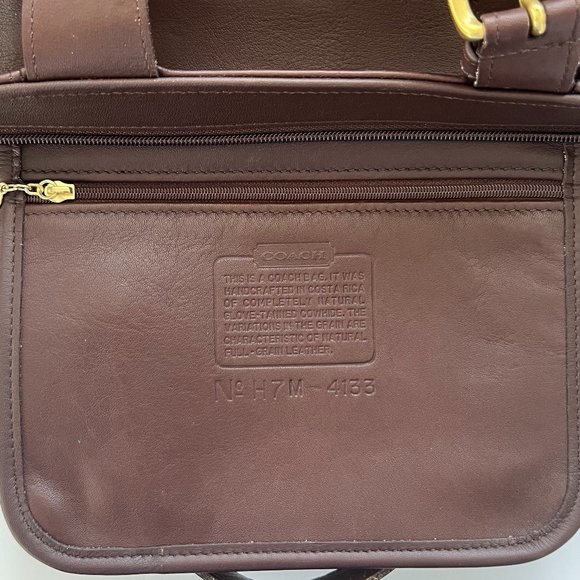 Vintage Coach Waverly Chocolate Brown Leather Tote 4133 - Picture 13 of 16